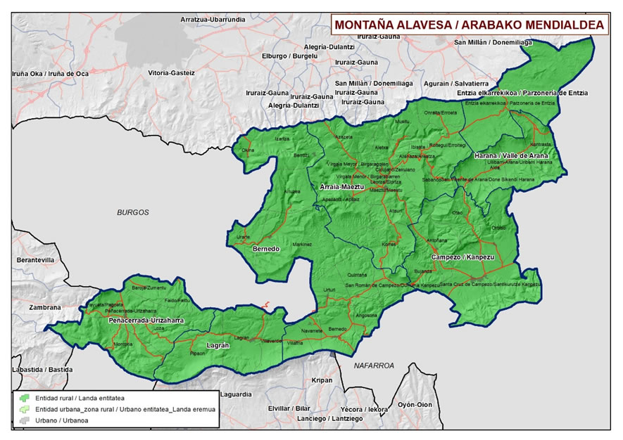 Mapa Montaña Alavesa